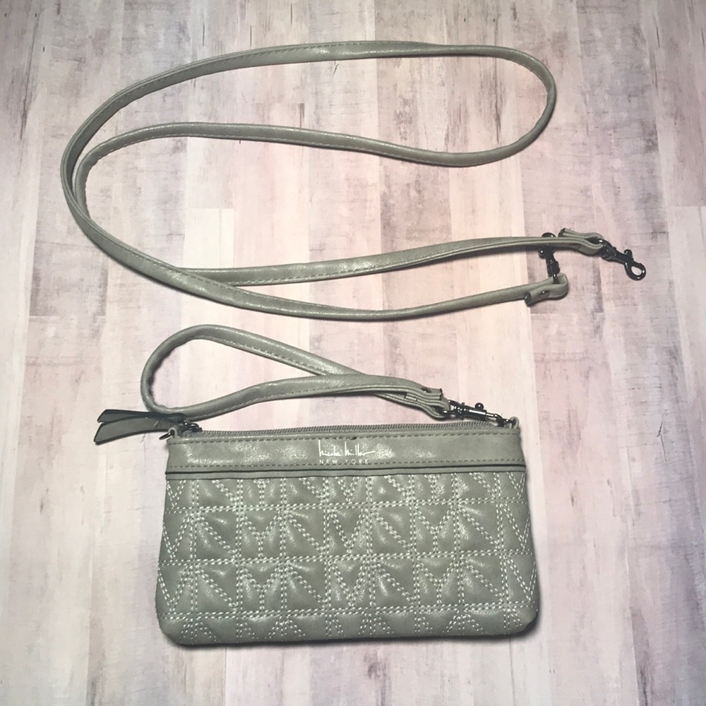 Nicole Miller Gray Crossbody w/ Wristlet